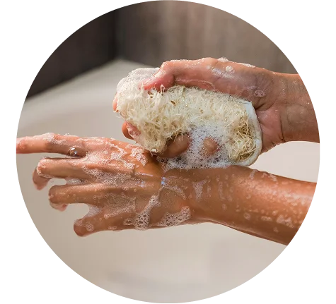 Take a shower to cleanse your skin